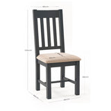 Wooden Dining Chairs in Set Of 2 - Bordeaux