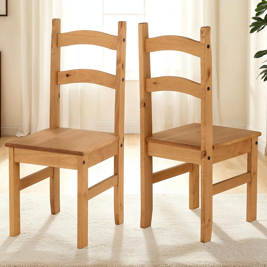Wooden Dining Chairs In Set Of 2 - Budget