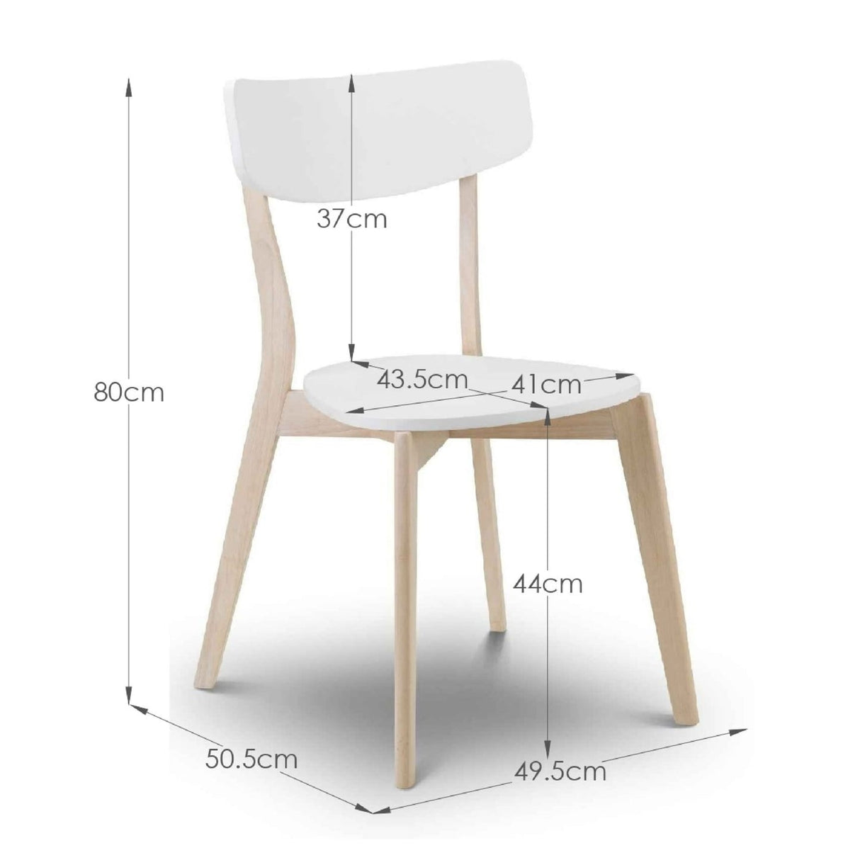 Wooden Dining Chairs in Set Of 2 - Casa