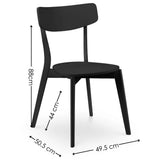 Wooden Dining Chairs in Set Of 2 - Casa