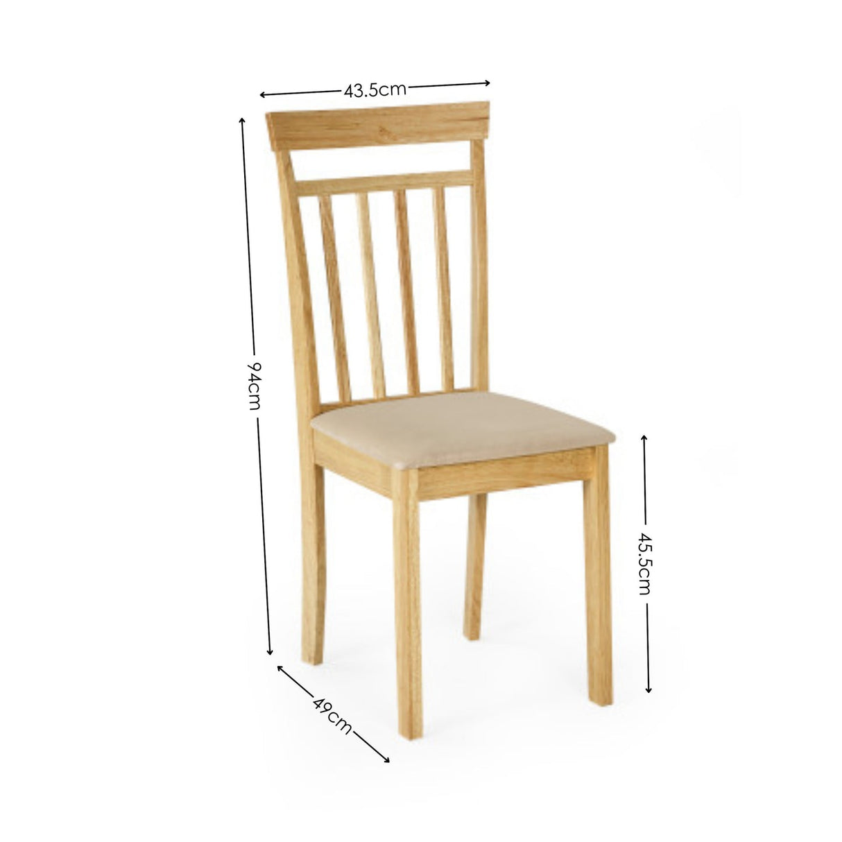 Wooden Dining Chairs in Set Of 2 - Coast