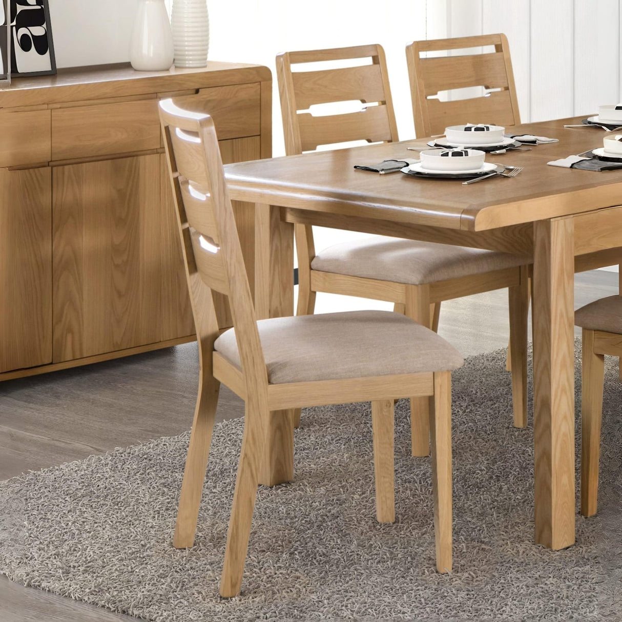 Wooden Dining Chairs in Set Of 2 - Curve