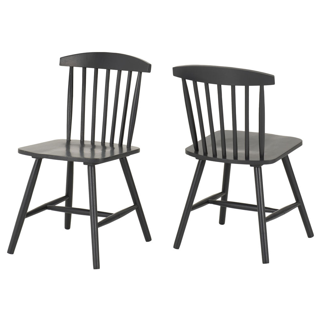 Wooden Dining Chairs In Set Of 2 - Emery
