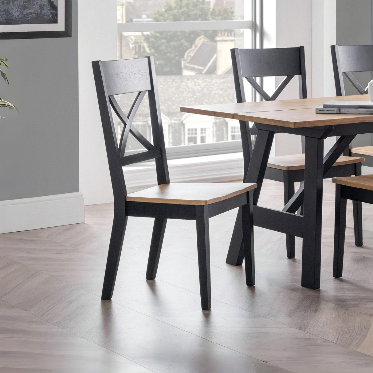 Wooden Dining Chairs in Set Of 2 - Hockley