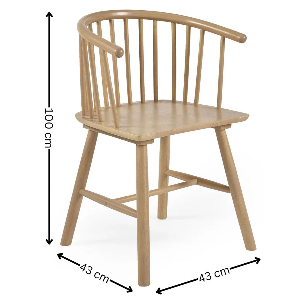 Wooden Dining Chairs in Set Of 2 - Kaito