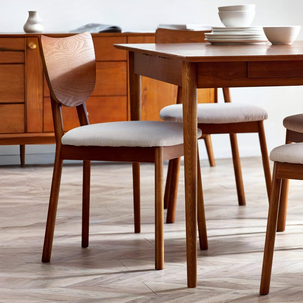 Wooden Dining Chairs in Set Of 2 - Lowry