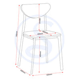 Wooden Dining Chairs in Set Of 2 - Riley