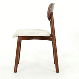 Wooden Dining Chairs in Set of 2 with Fabric Seat - Clara
