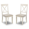 Wooden Dining Chairs in Set Of 2 With Fabric Seat - Davenport