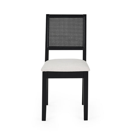 Wooden Dining Chairs in Set Of 2 With Fabric Seat - Knoxley