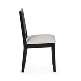 Wooden Dining Chairs in Set Of 2 With Fabric Seat - Knoxley