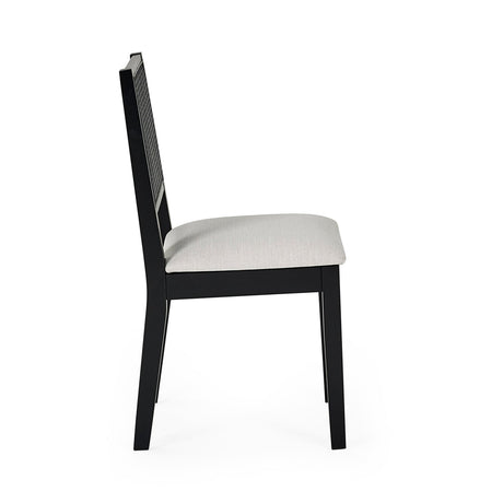 Wooden Dining Chairs in Set Of 2 With Fabric Seat - Knoxley