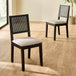 Wooden Dining Chairs in Set Of 2 With Fabric Seat - Knoxley