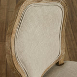 Wooden Dining Chairs in Set Of 2 With Natural Beige Back - Annika
