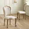 Wooden Dining Chairs in Set Of 2 With Natural Beige Back - Annika