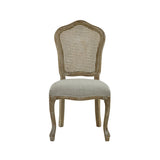 Wooden Dining Chairs in Set Of 2 With Rattan Back - Annika