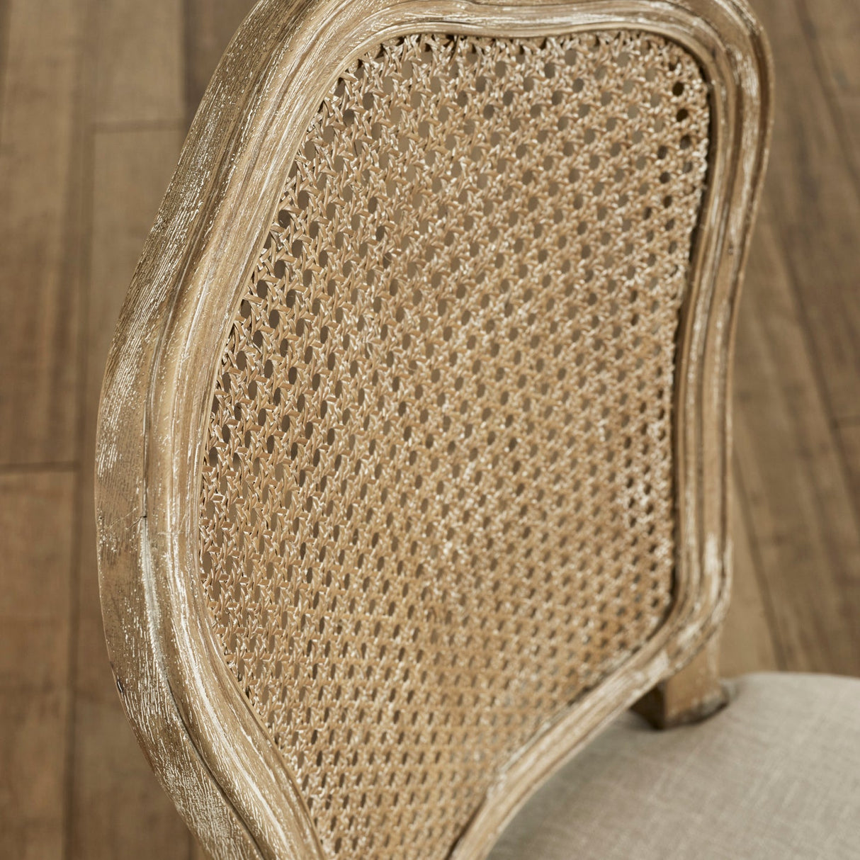 Wooden Dining Chairs in Set Of 2 With Rattan Back - Annika