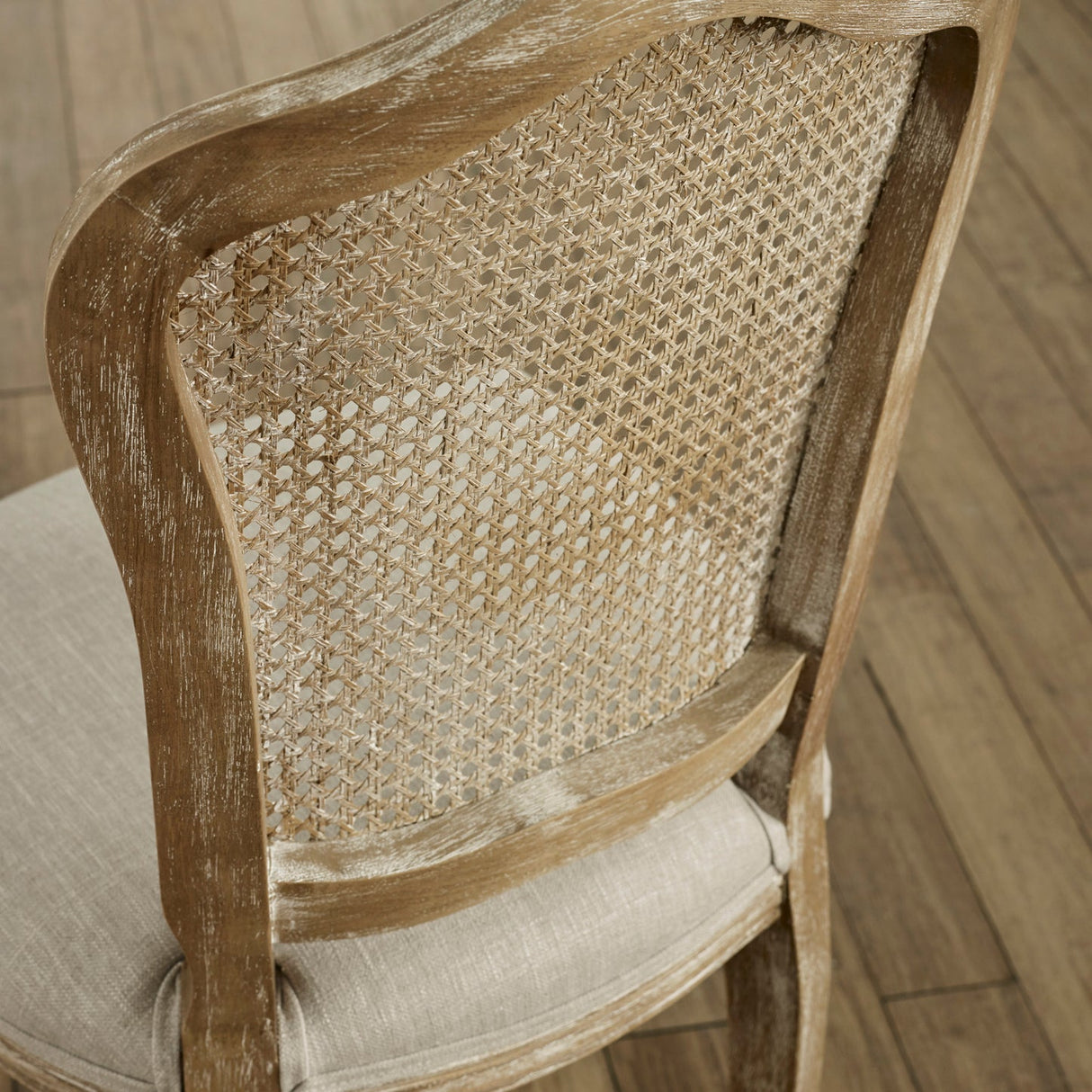Wooden Dining Chairs in Set Of 2 With Rattan Back - Annika