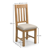 Wooden Dining Chairs in Set Of 2 - Hereford