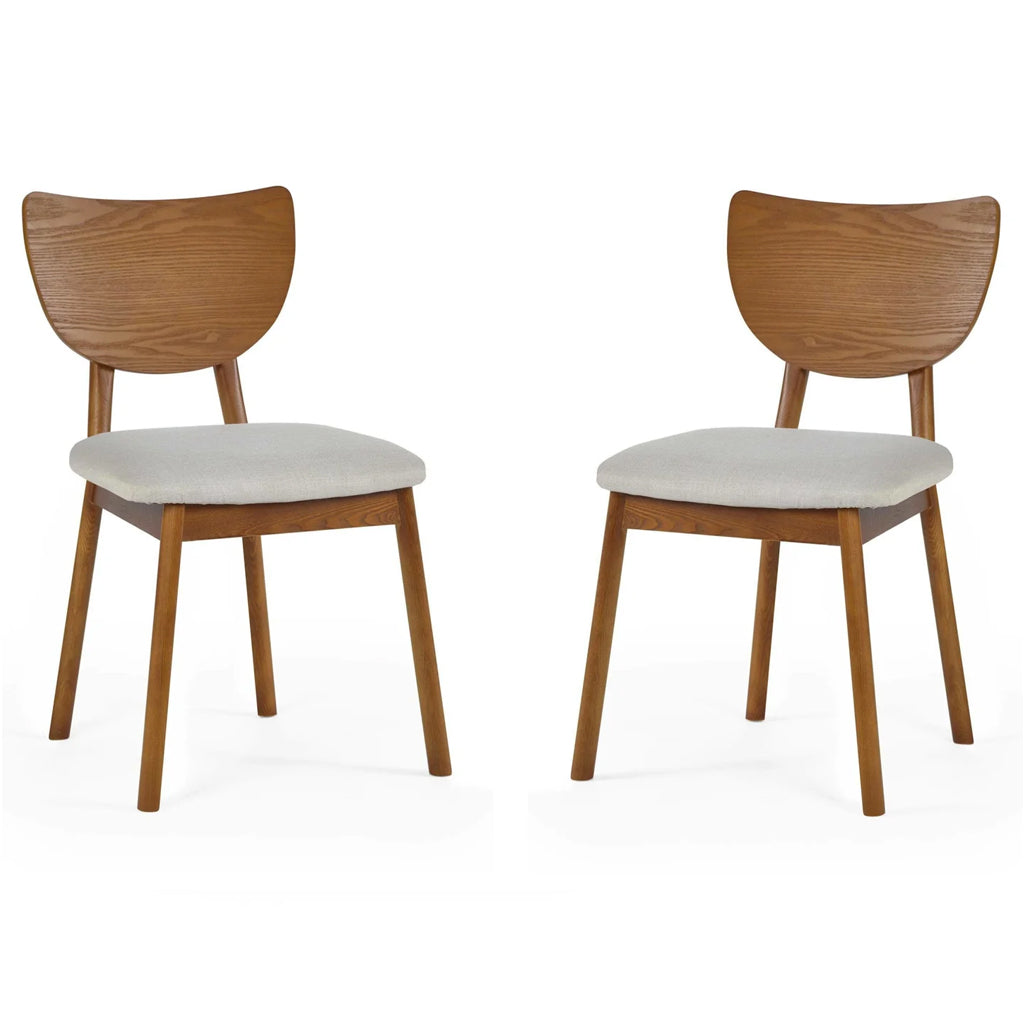 Wooden Dining Chairs in Set Of 2 - Lowry
