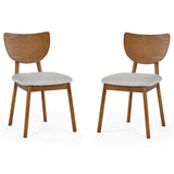 Wooden Dining Chairs in Set Of 2 - Lowry