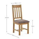 Wooden Dining Chairs in Set Of 2 - Mallory