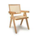 Wooden Dining Chairs in Set Of 2 Rattan Effect - Dublin