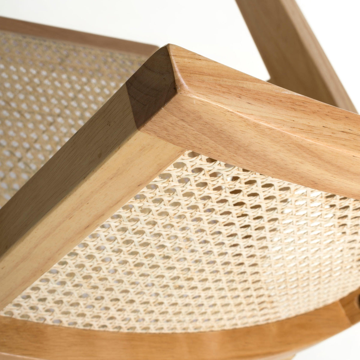 Wooden Dining Chairs in Set Of 2 Rattan Effect - Dublin