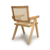 Wooden Dining Chairs in Set Of 2 Rattan Effect - Dublin
