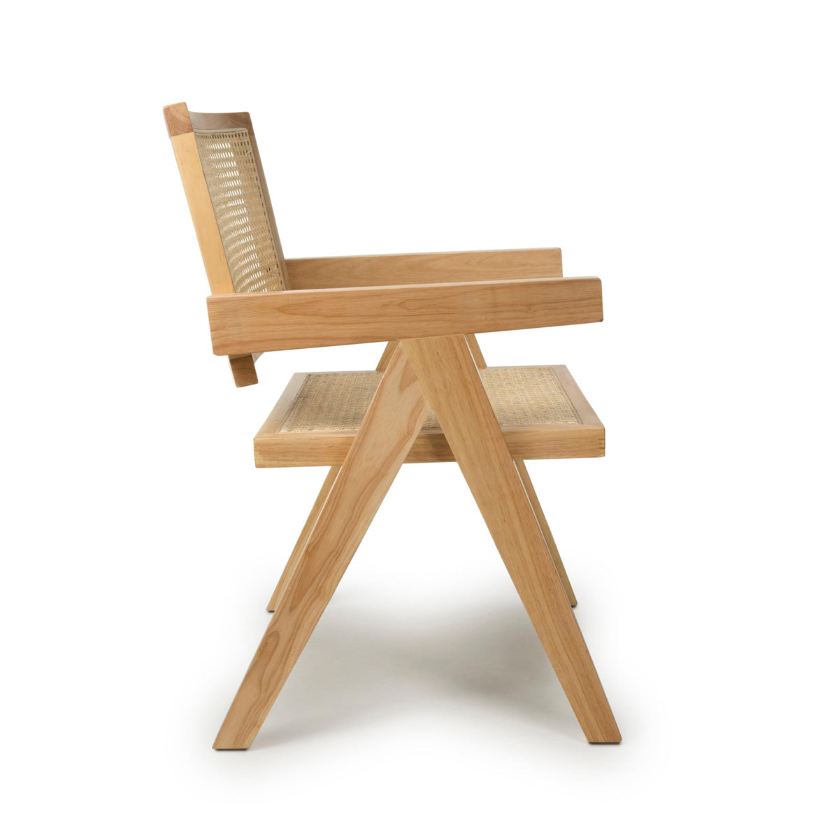 Wooden Dining Chairs in Set Of 2 Rattan Effect - Dublin