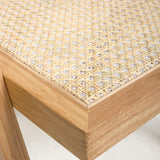 Wooden Dining Chairs in Set Of 2 Rattan Effect - Dublin