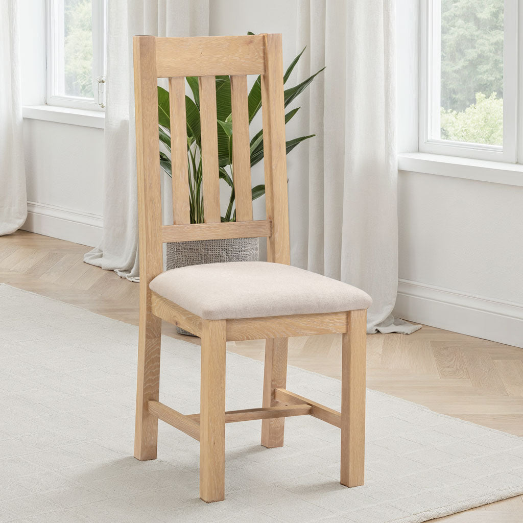 Wooden Dining Chairs Straight Back in Set Of 2 - Windsor