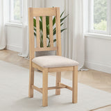 Wooden Dining Chairs Straight Back in Set Of 2 - Windsor