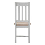 Wooden Dining Chairs Straight Back in Set Of 2 - Windsor