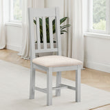 Wooden Dining Chairs Straight Back in Set Of 2 - Windsor