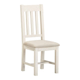 Wooden Dining Chairs Straight Back in Set Of 2 - Windsor
