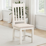 Wooden Dining Chairs Straight Back in Set Of 2 - Windsor