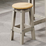 Wooden Dining Stool 30cm Round in Set Of 2 - Corona