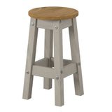 Wooden Dining Stool 30cm Round in Set Of 2 - Corona