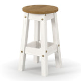 Wooden Dining Stool 30cm Round in Set Of 2 - Corona