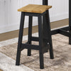 Wooden Dining Stool 33.5cm Curved Edged Square in Set Of 2 - Corona