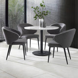 Wooden Dining Table 100cm Wide for 4 People Round - Luca
