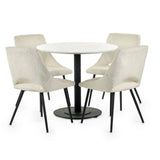 Wooden Dining Table 100cm Wide for 4 People Round - Luca