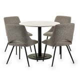 Wooden Dining Table 100cm Wide for 4 People Round - Luca