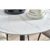 Wooden Dining Table 100cm Wide for 4 People Round - Luca