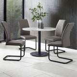Wooden Dining Table 100cm Wide for 4 People Round - Luca