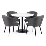 Wooden Dining Table 100cm Wide for 4 People Round - Luca