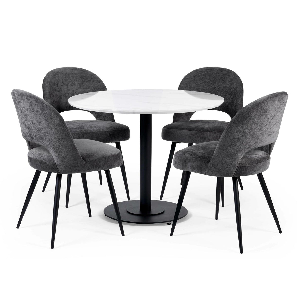 Wooden Dining Table 100cm Wide for 4 People Round - Luca