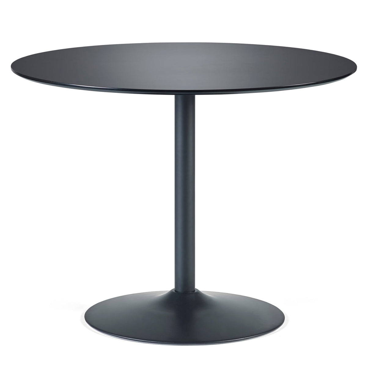 Wooden Dining Table 100cm Wide for 4 People Round - Nero