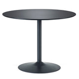 Wooden Dining Table 100cm Wide for 4 People Round - Nero